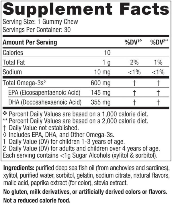 Nordic Naturals Zero Sugar Children’s DHA Gummy Chews, Tropical Punch - Image 3