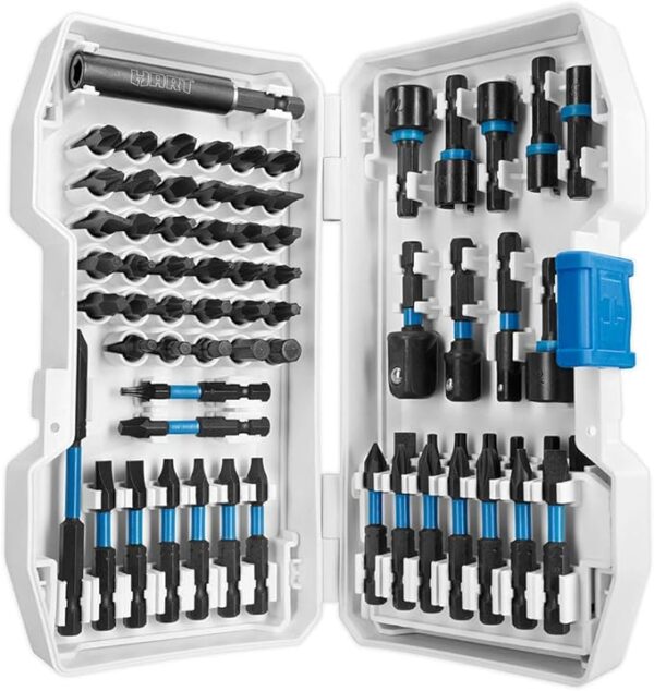 HART 68-Piece IMPACT DRIVER BIT SET MAGNETIC SCREW GUIDE 1/4"-HEX TORSION ZONE - Image 3
