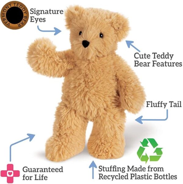 Vermont Teddy Bear - Small, Super Soft, 13 Inch Whipped Honey Brown Toy Figure - Image 3