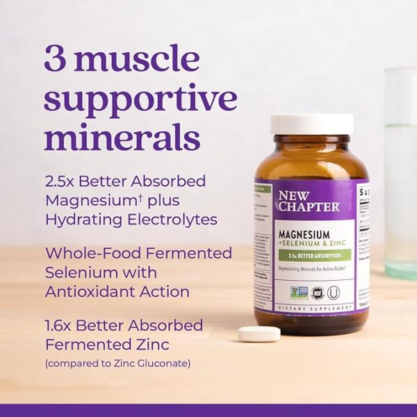 New Chapter Magnesium-Selenium-Zinc Supplement for Active Bodies - Image 3