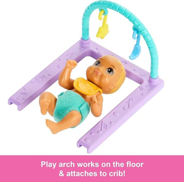 Barbie Skipper Doll & Nursery Playset with Accessories, includes Twin Baby Dolls, 1 Crib, 1 Swing, 1 See-Saw & More - Image 2