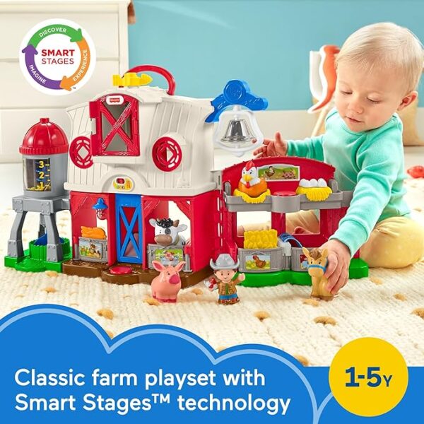 Fisher-Price Little People Toddler Learning Toy Caring for Animals Farm Playset with Smart Stages for Pretend Play Kids Ages 1+ years​ - Image 2