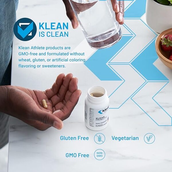 Klean ATHLETE Klean Probiotic | Shelf Stable Probiotic to Support Immune System and Overall Health of The Digestive System | NSF Certified for Sport | 60 Vegetarian Acid-Resistant Capsules - Image 2